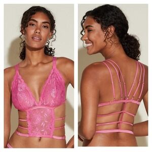 Cosabella Cropped Cami Women Medium Pink New Never Say Never Tie Me Down Curvy